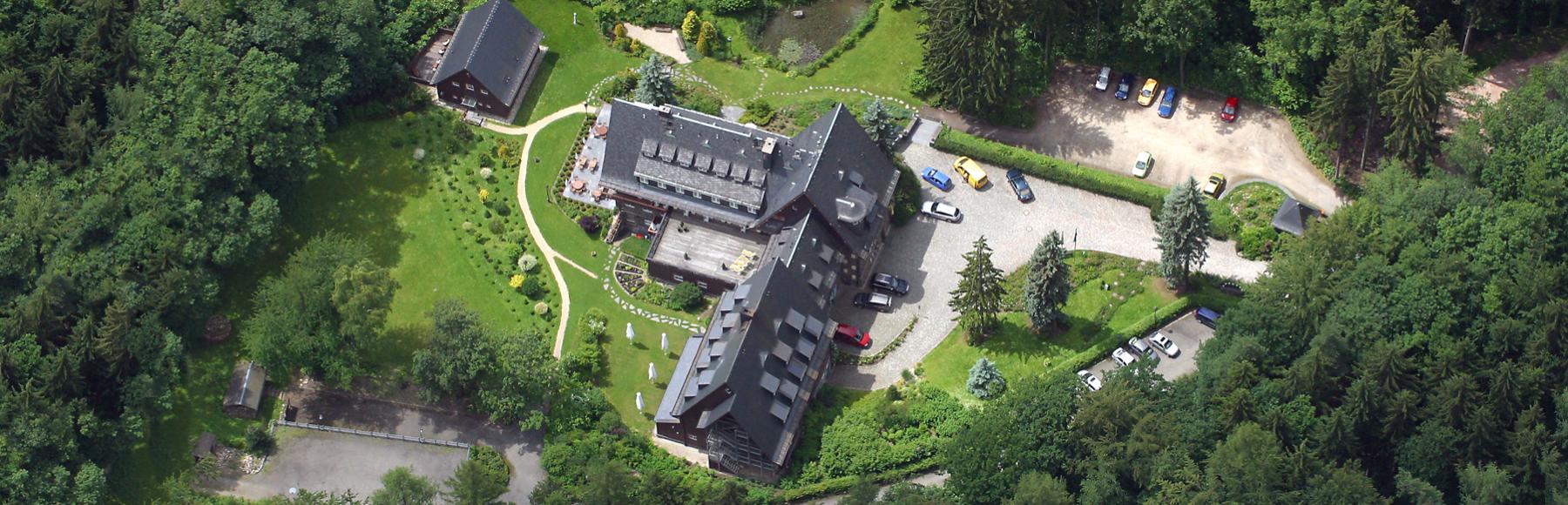 Romantik Hotel Jagdhaus Waldidyll von oben